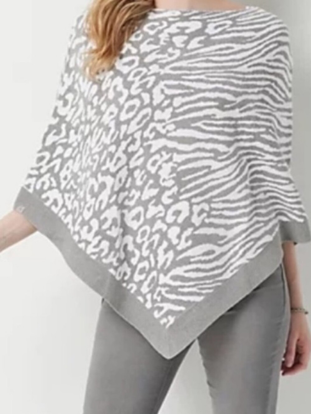 Animal Print Barefoot Dreams Poncho Super Soft!